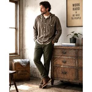 Save Khaki Hooded Shirt Jacket XL Brown Cotton Twill Made USA Utility